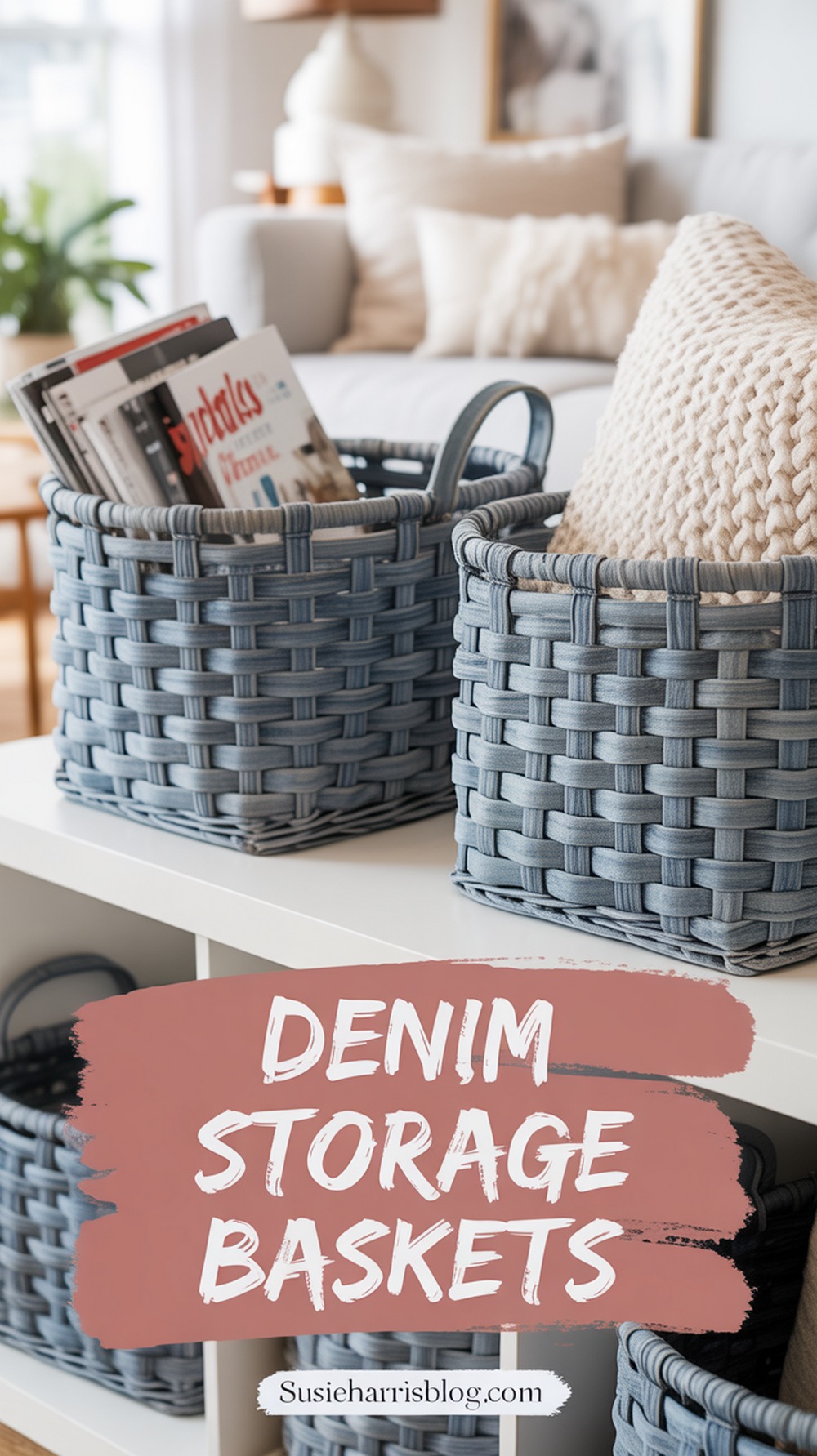 Denim Storage Baskets