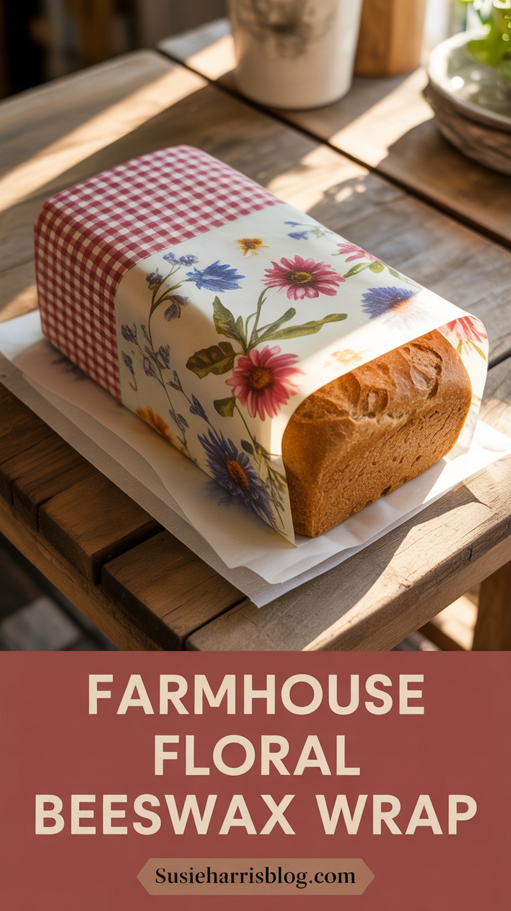 Farmhouse Floral Beeswax Wrap