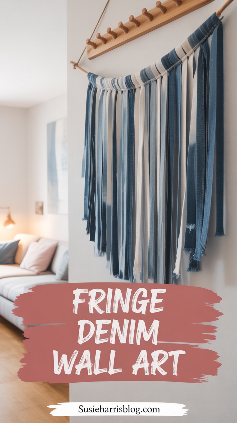 Fringe Denim Wall Art