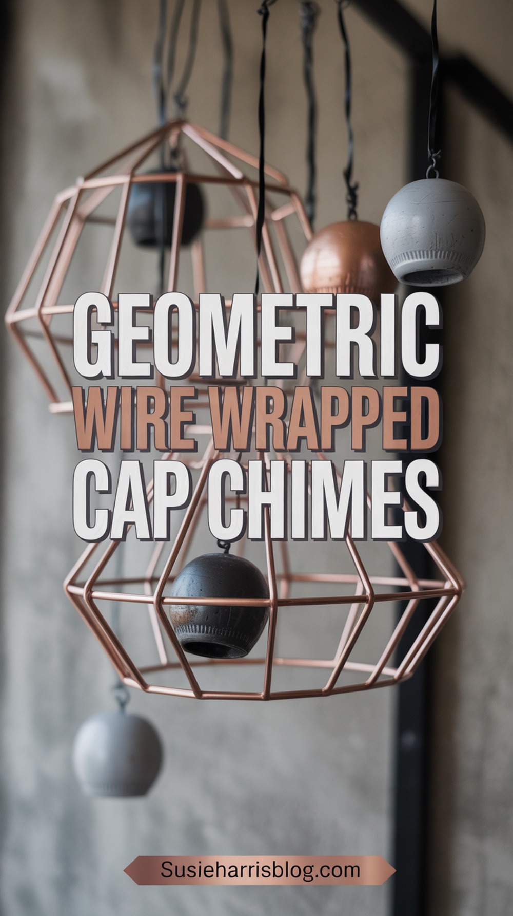 Geometric Wire Wrapped Cap Chimes