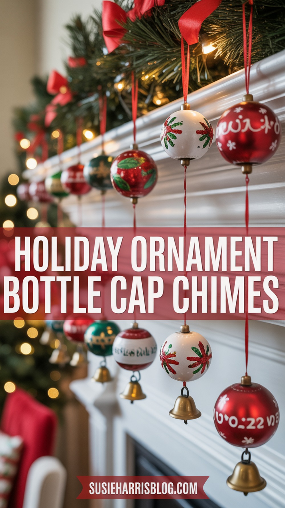 Holiday Ornament Bottle Cap Chimes