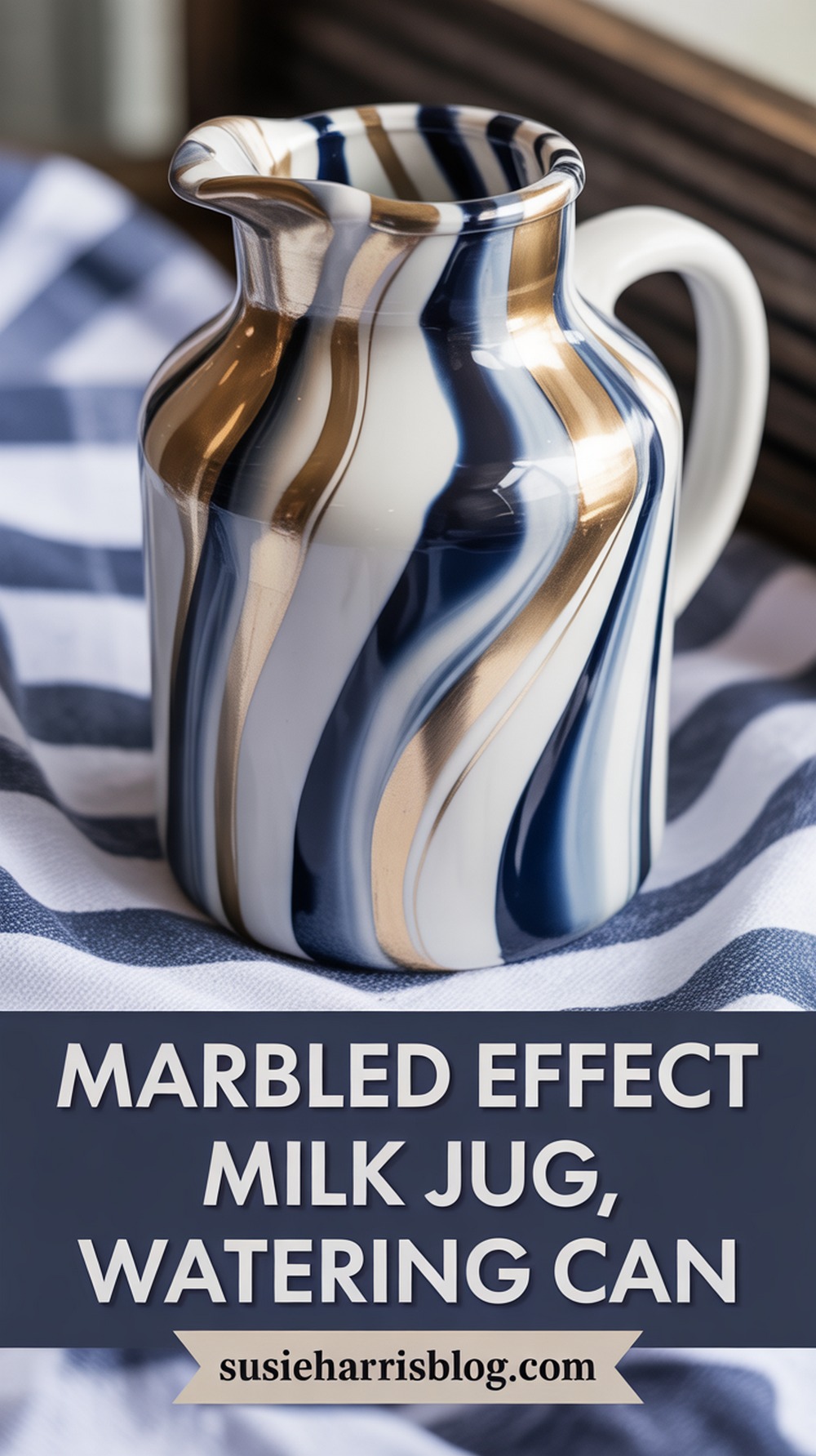 Marbled Effect Milk Jug Watering Can