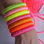 Neon Thread Wrapped Bangles