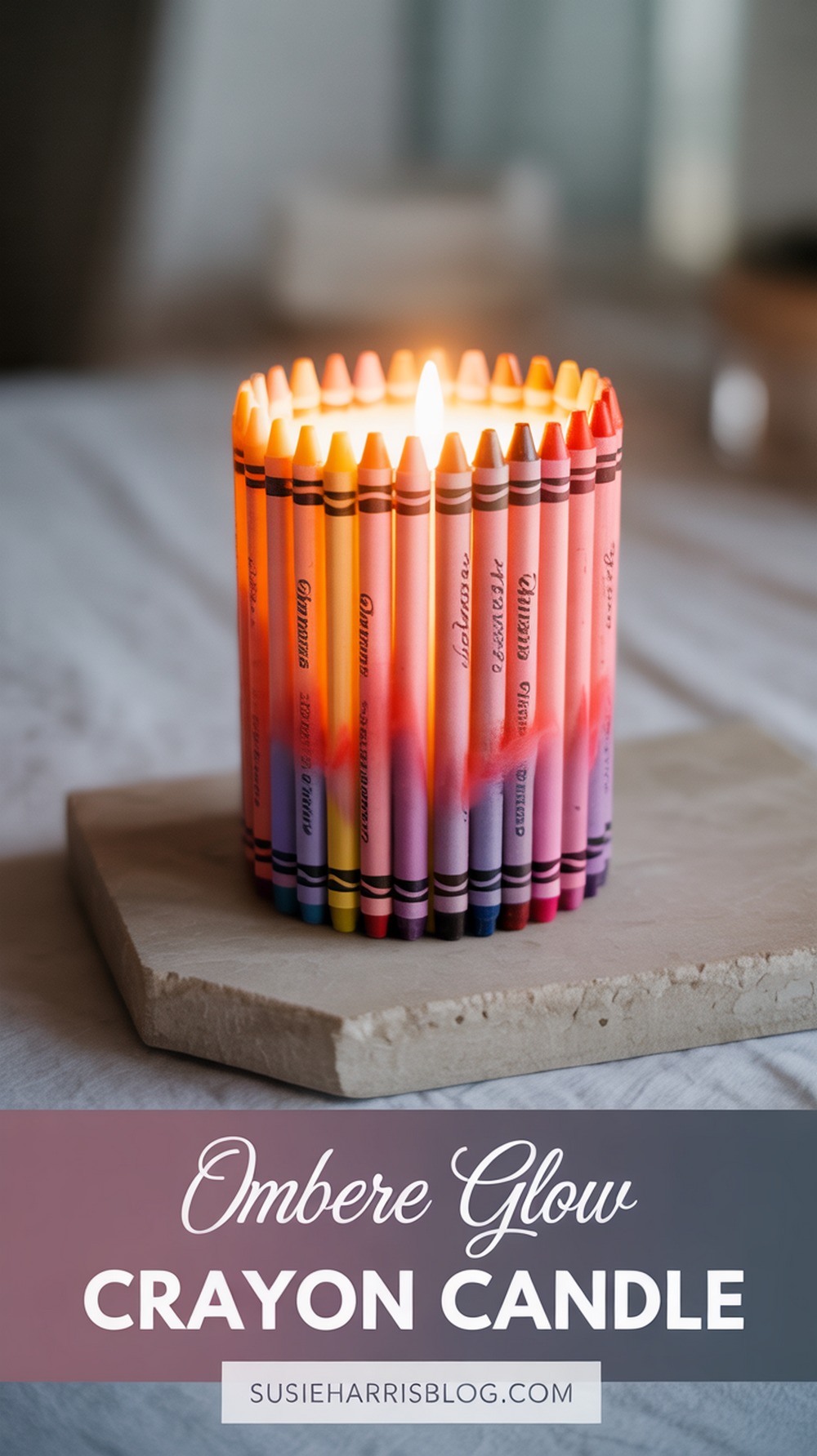 Ombre Glow Crayon Candle