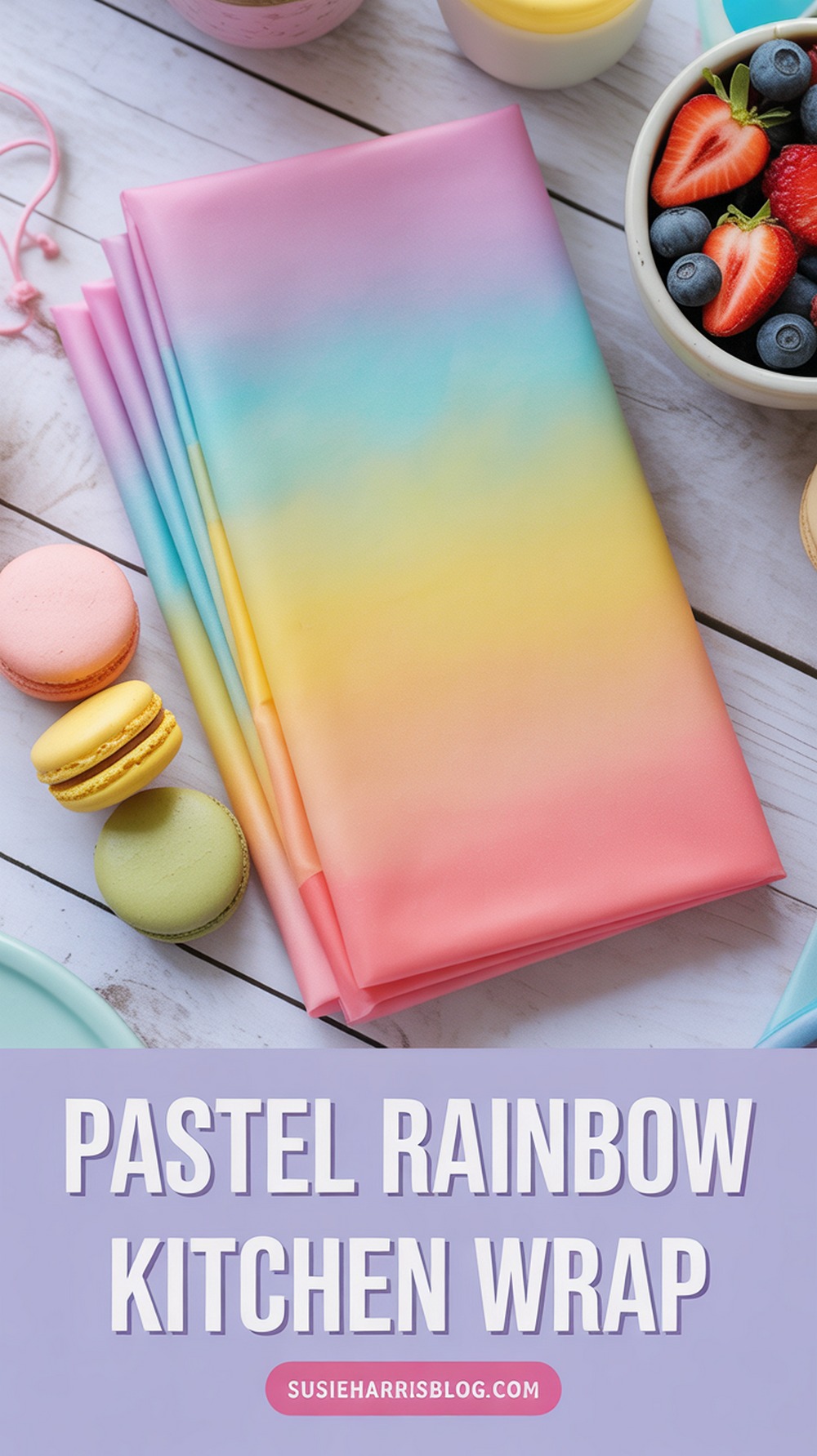 Pastel Rainbow Kitchen Wrap