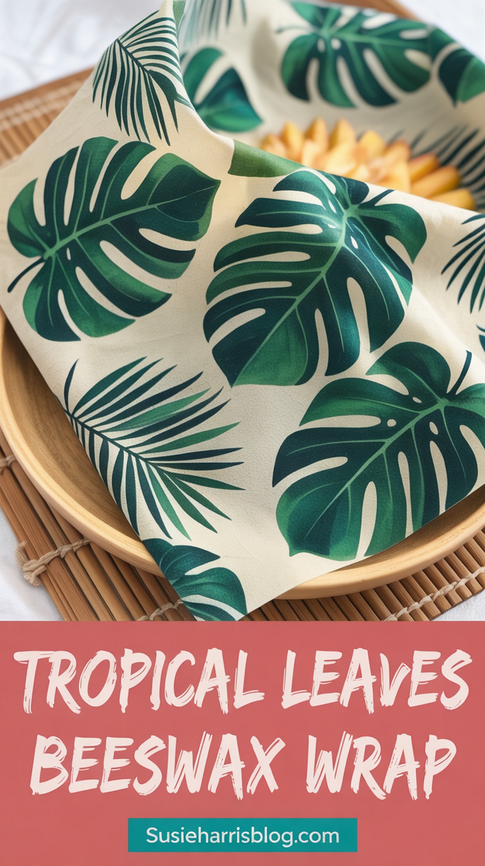 Tropical Leaves Beeswax Wrap