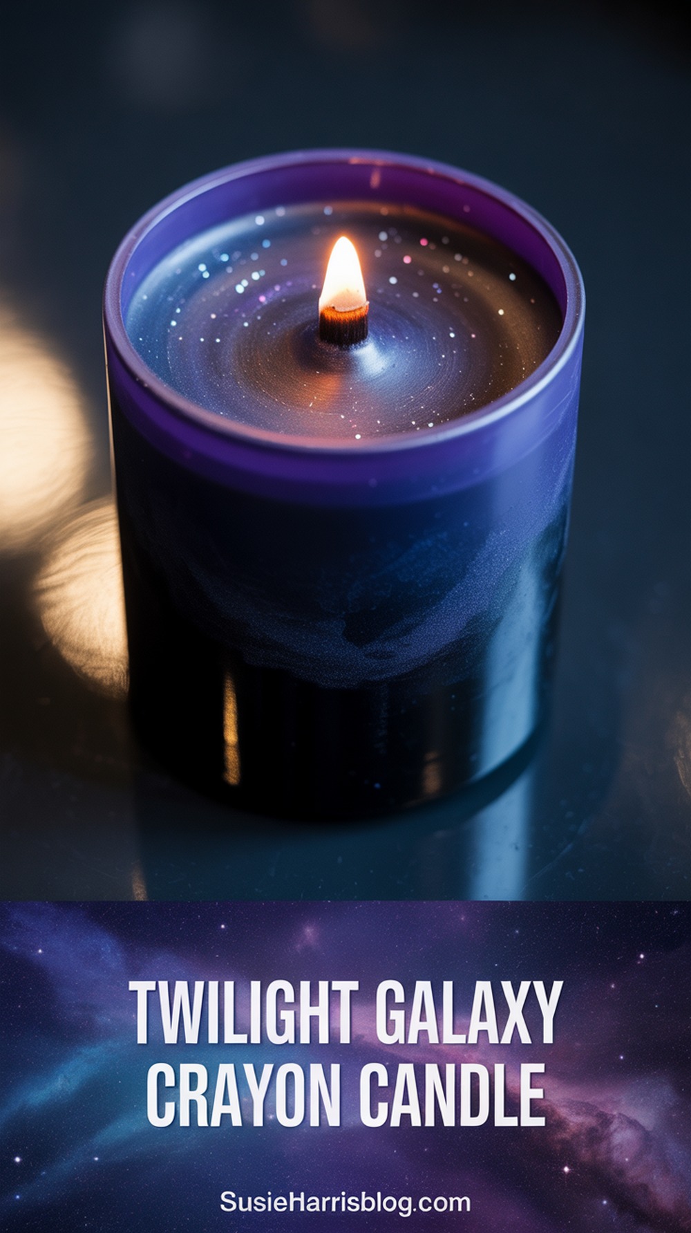 Twilight Galaxy Crayon Candle