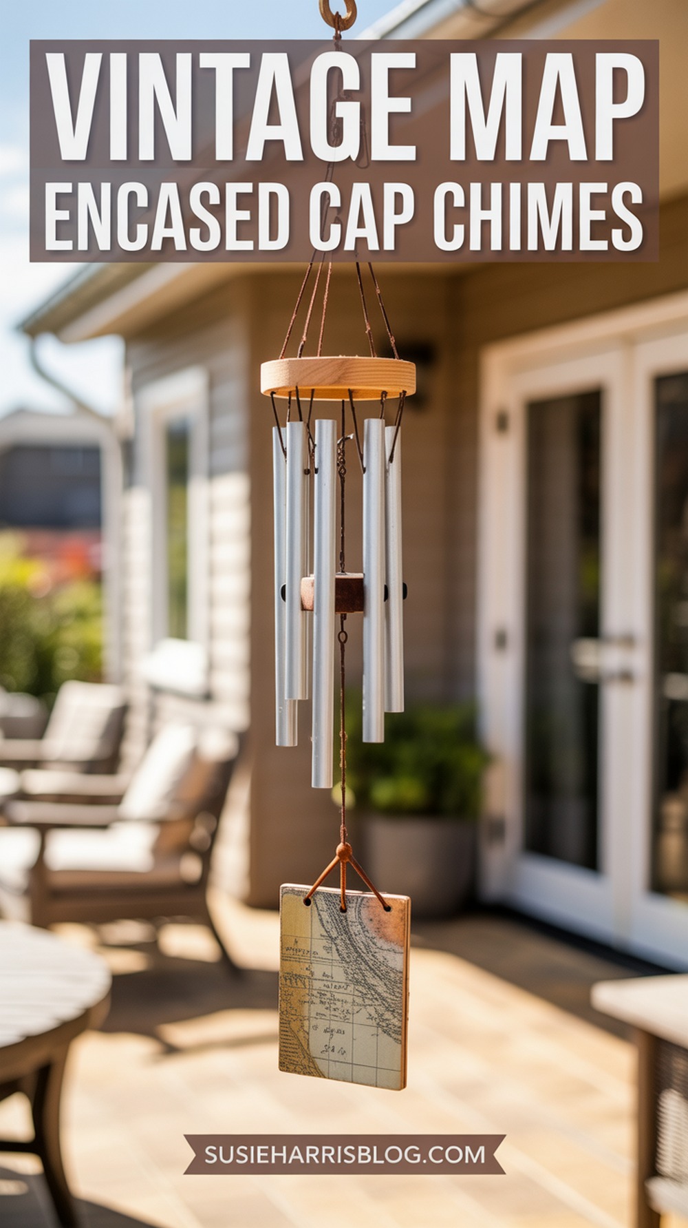 Vintage Map Encased Cap Chimes
