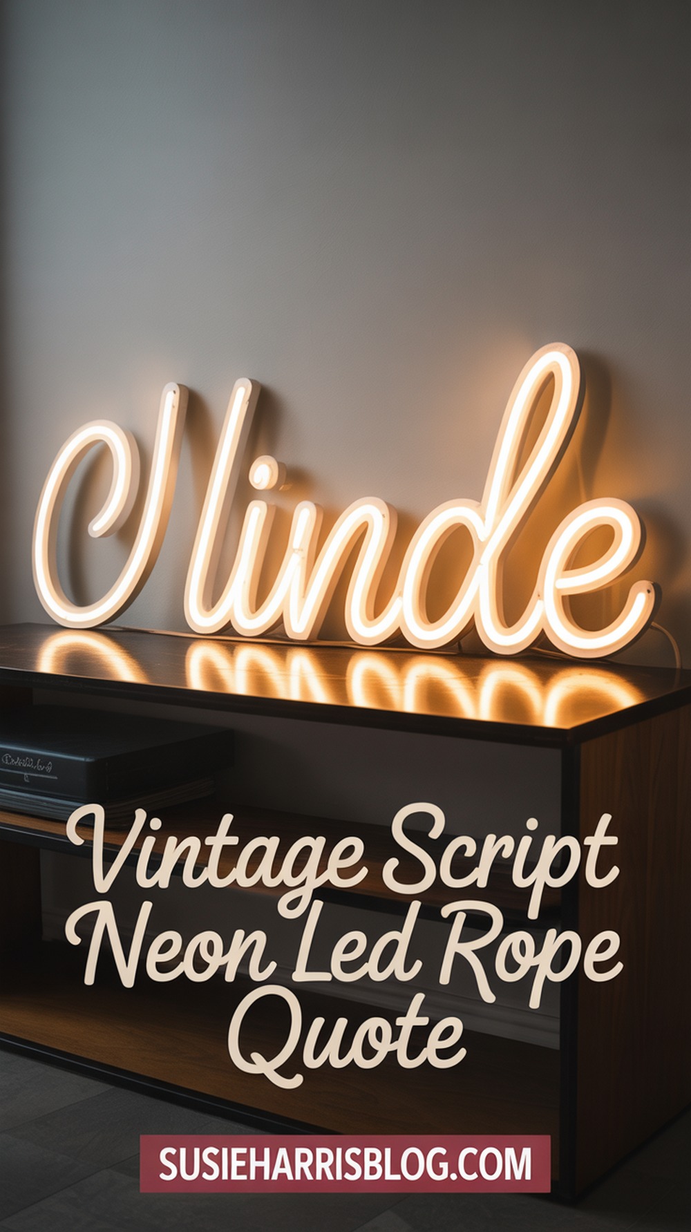 Vintage Script Neon LED Rope Quote