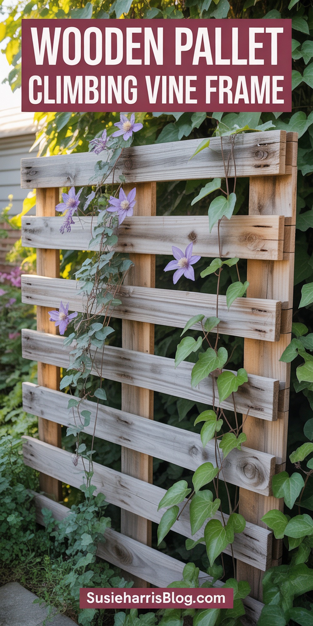 Wooden Pallet Climbing Vine Frame