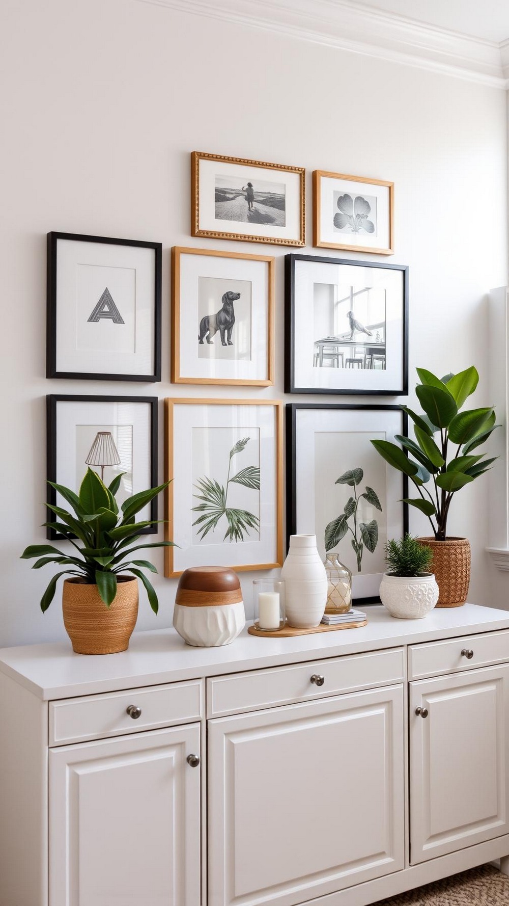 Curated Gallery Wall With Oversized Mats