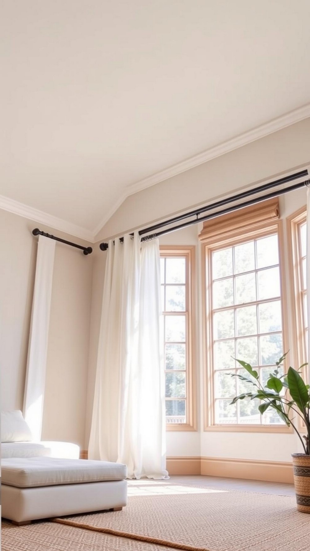 Hang High and Wide Drapes on Espresso Rods and Rings