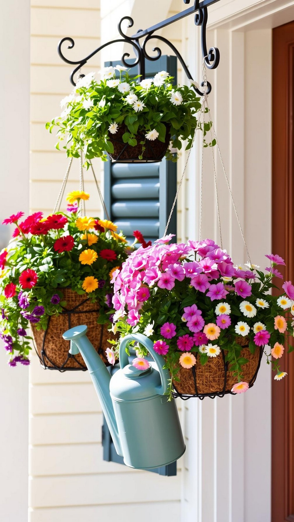 Hanging Basket Trio for Porch Color