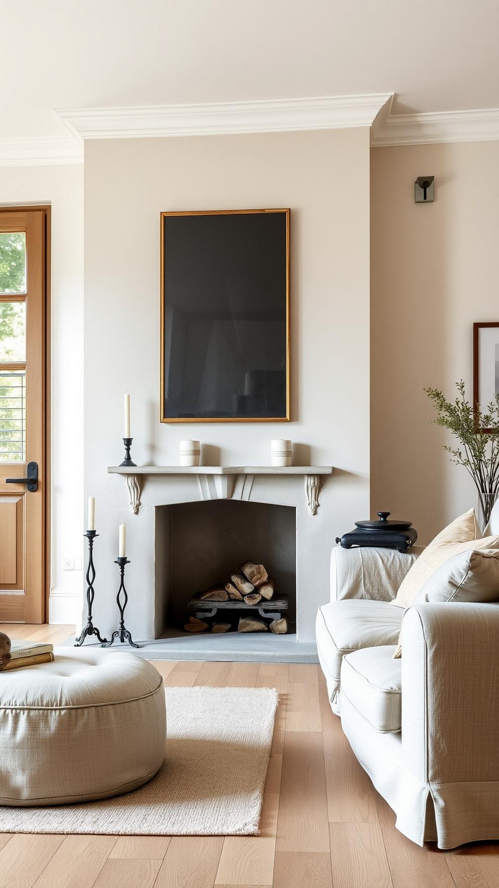 Limewashed Fireplace or Feature Wall for Soft Rustic Texture