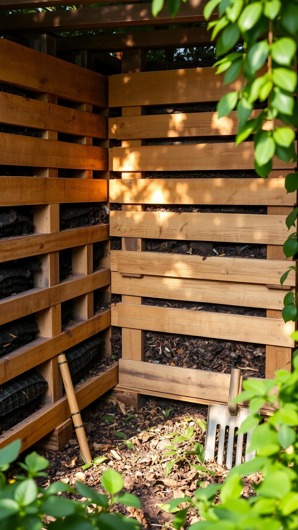 Pallet Panel Compost Corner