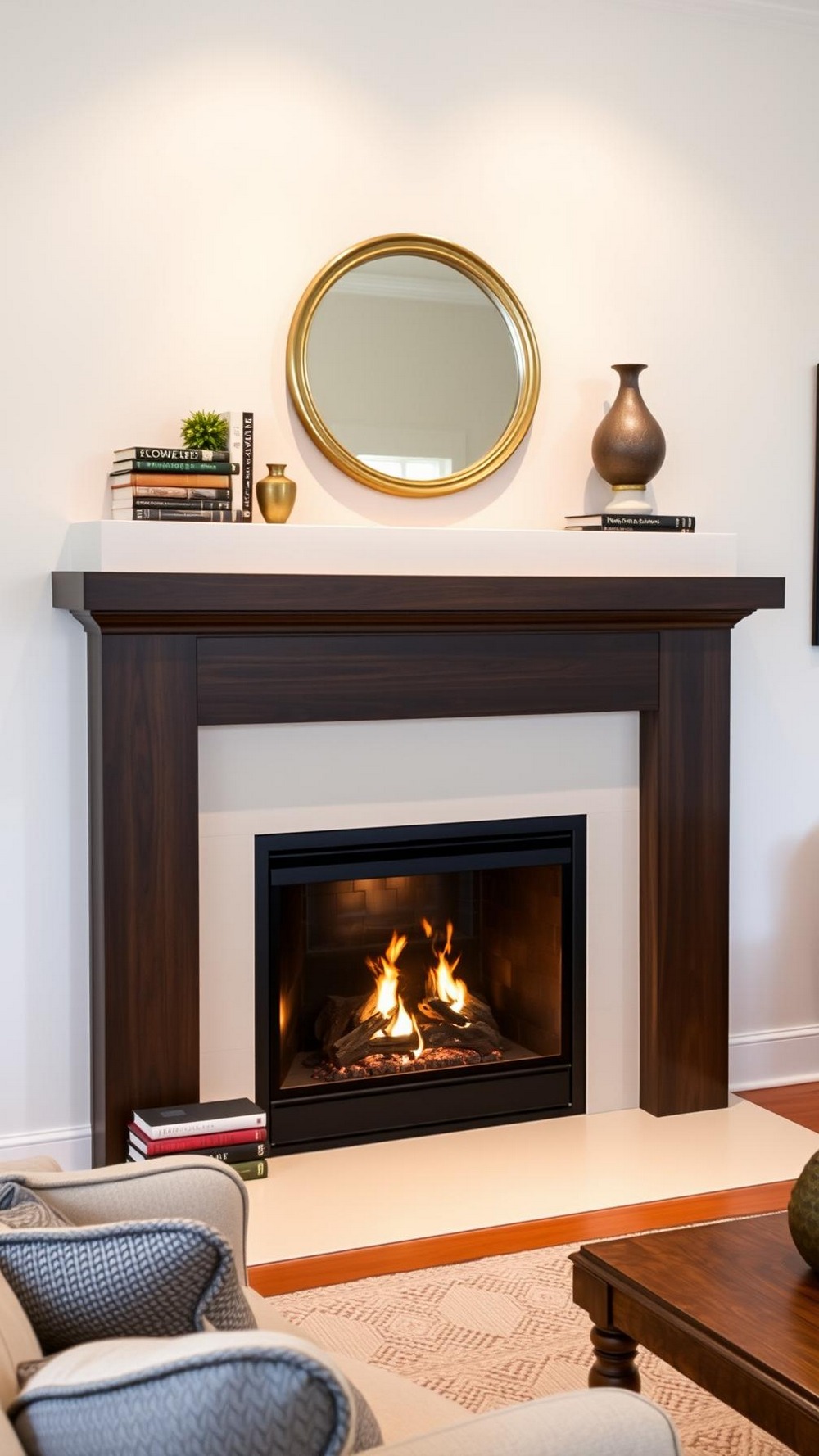 Refresh a Fireplace Mantel with Espresso Stain