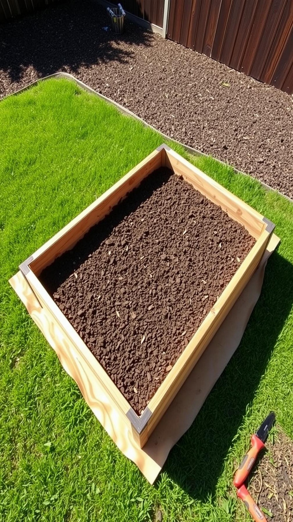 Simple Raised Bed with Two Boards