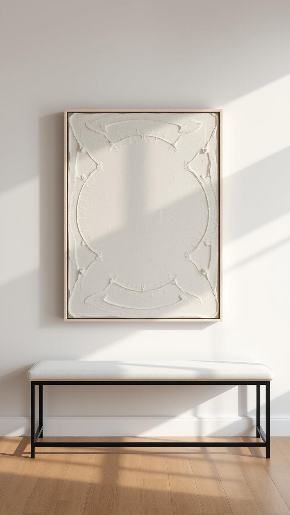 Textured Plaster Style Art With Joint Compound