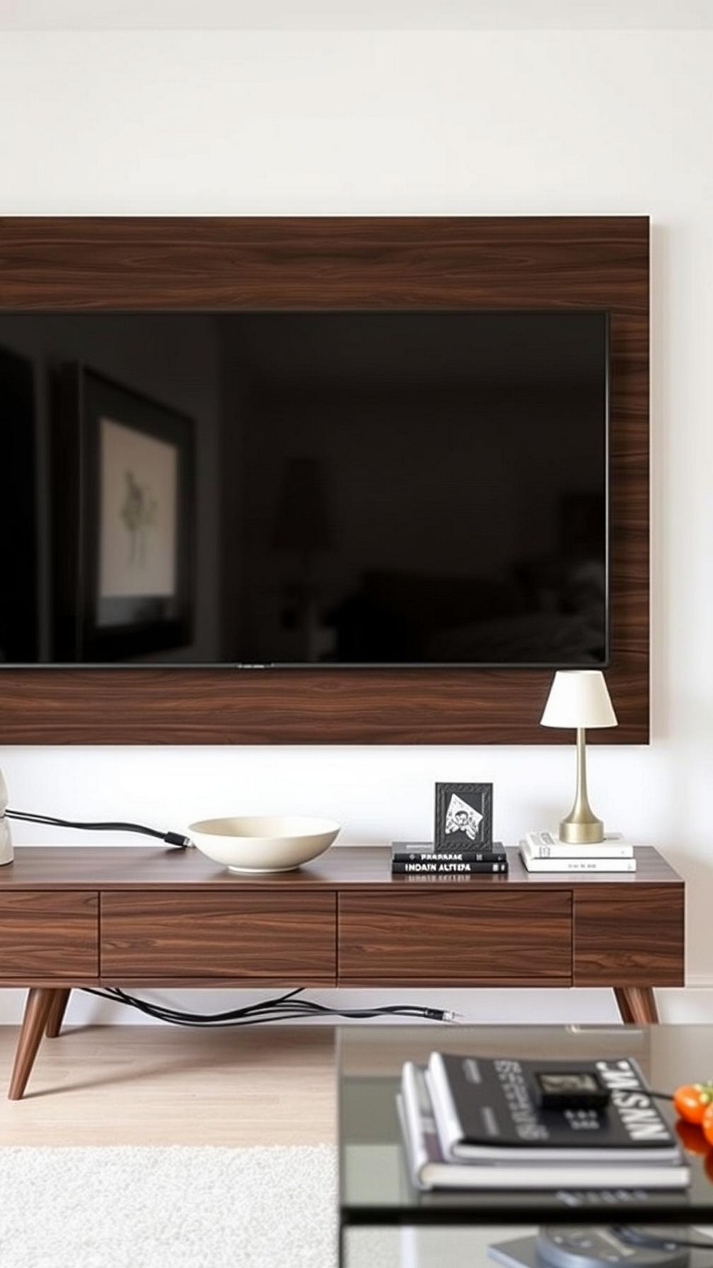 Wrap or Paint a Media Console in Espresso Woodgrain