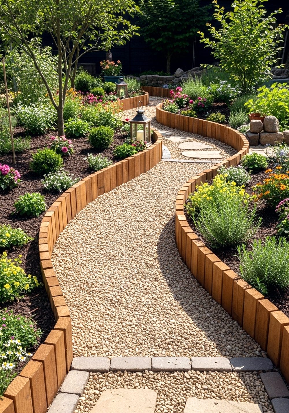 Pallet Garden Pathway Border