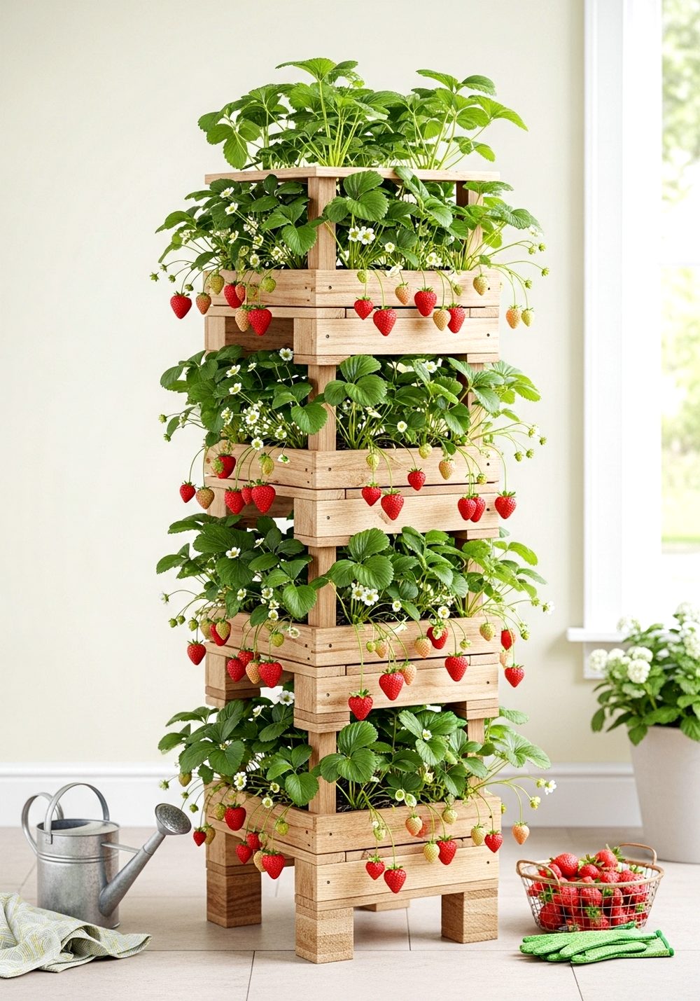 Pallet Strawberry Tower Garden