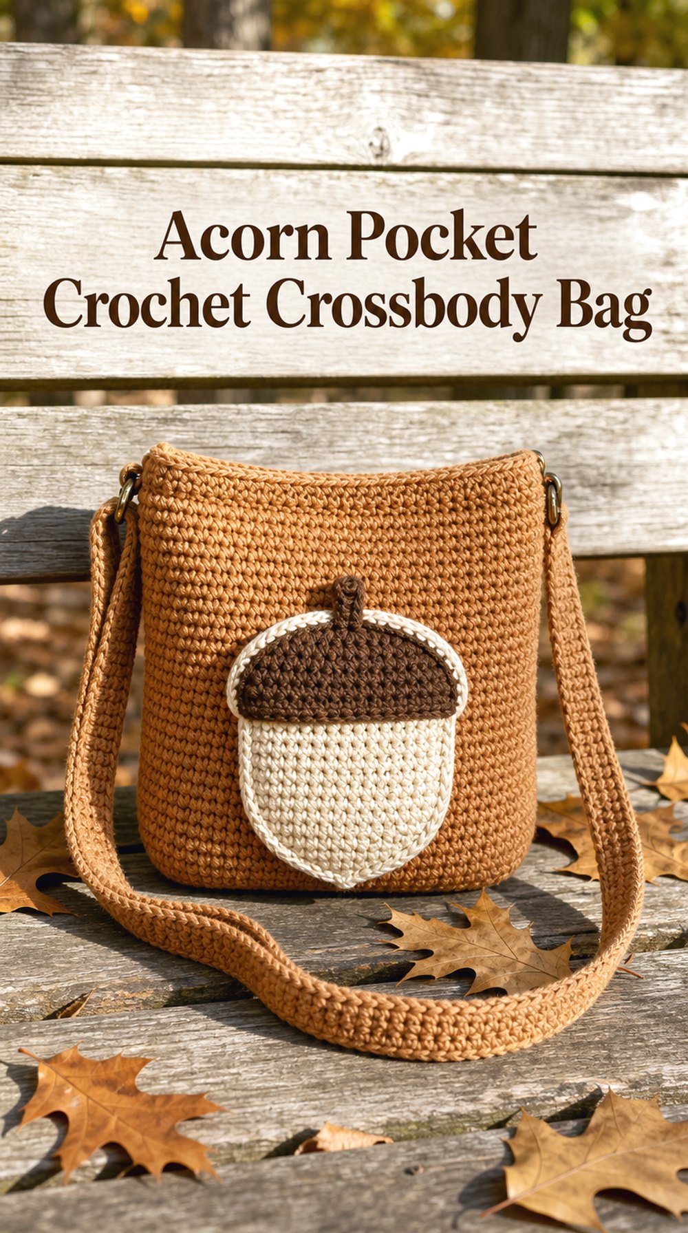 Acorn Pocket Crochet Crossbody Bag