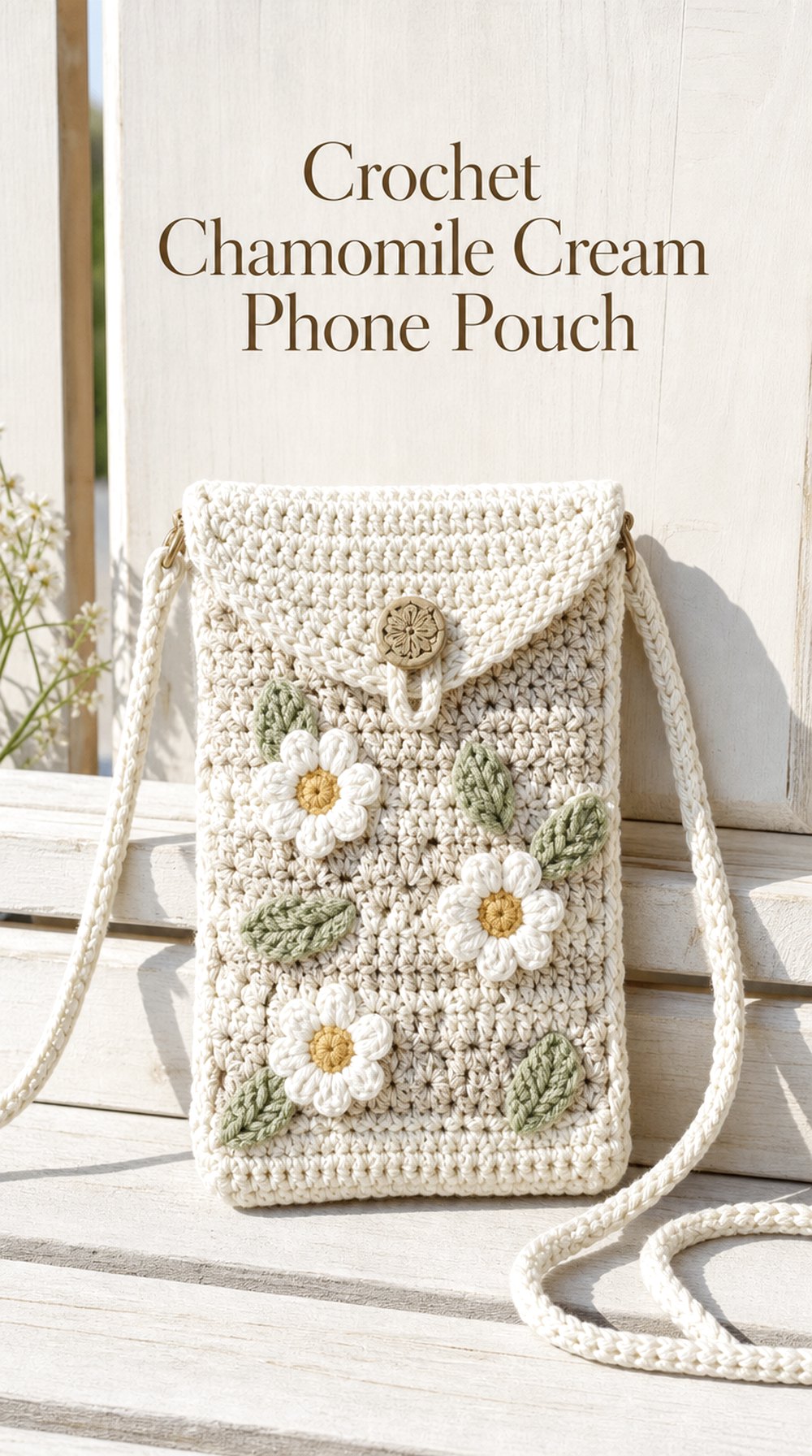 Chamomile Cream Phone Pouch