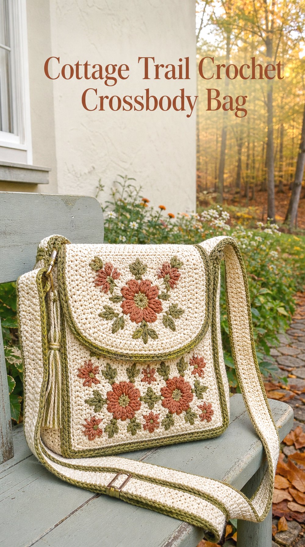 Cottage Trail Crochet Crossbody Bag