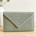 Crochet Lichen Sage Envelope Purse
