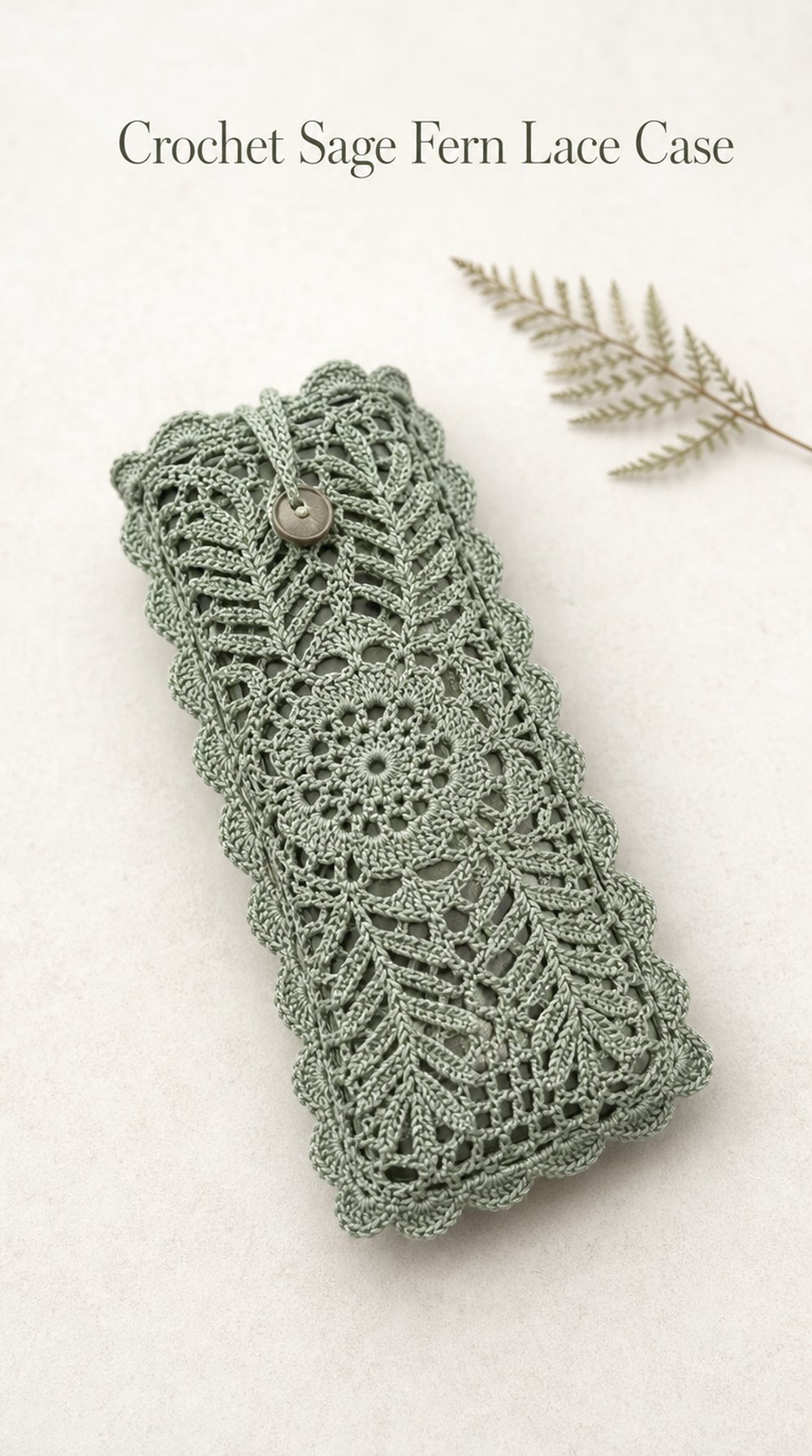 Crochet Sage Fern Lace Case