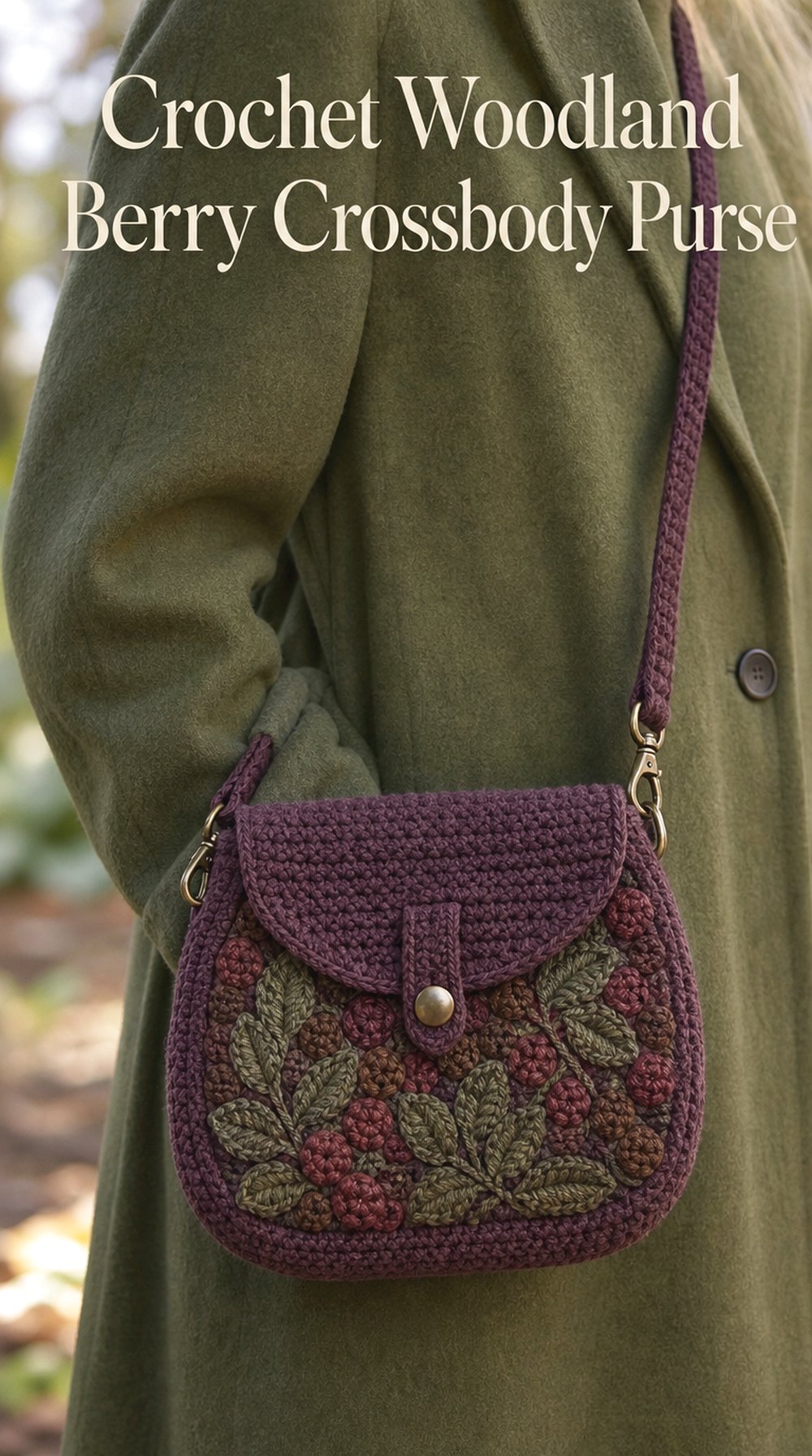 Crochet Woodland Berry Crossbody Purse