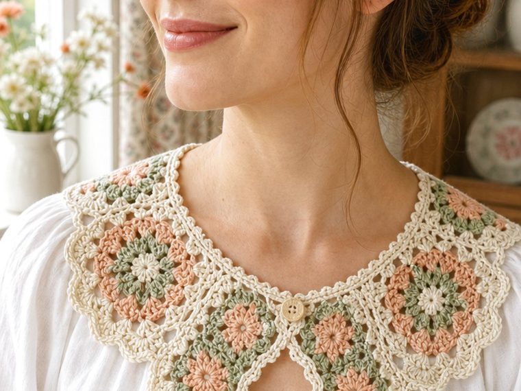 Granny Lace Crochet Collar
