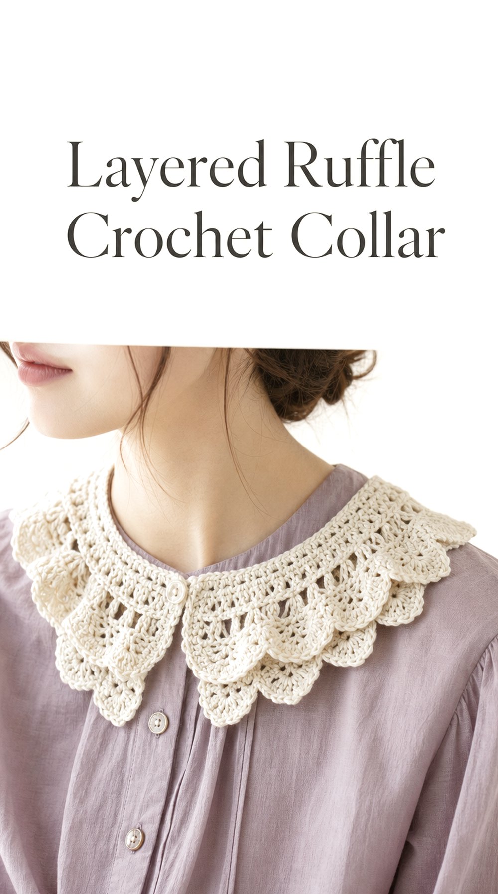 Layered Ruffle Crochet Collar