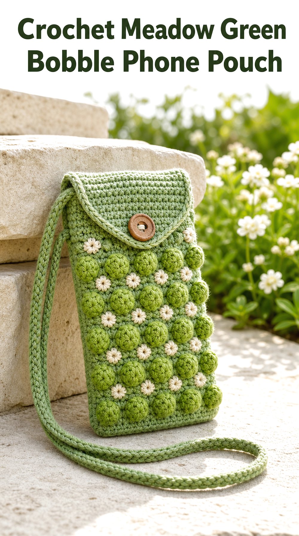 Meadow Green Bobble Phone Pouch