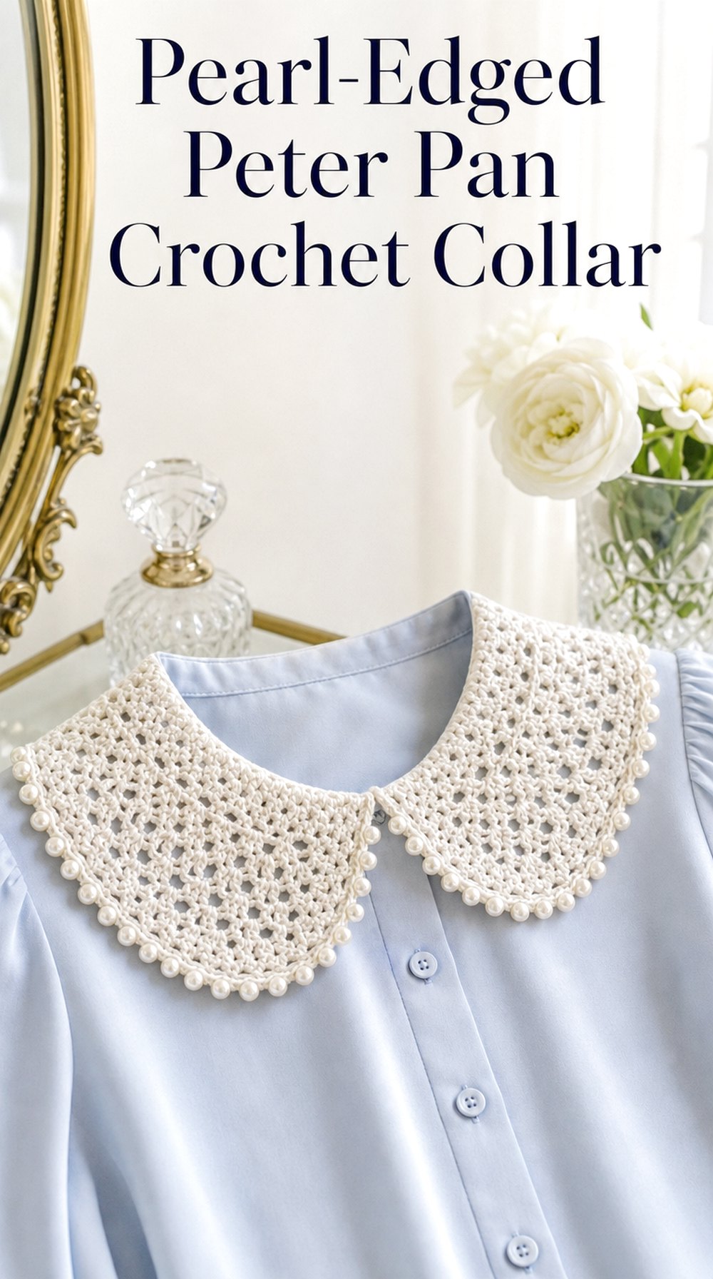 Pearl Edged Peter Pan Crochet Collar