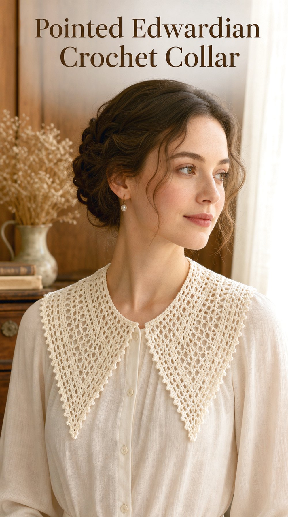 Pointed Edwardian Crochet Collar