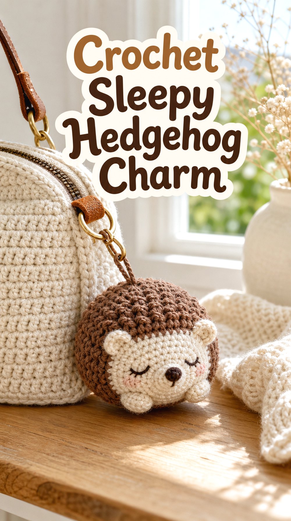 Sleepy Hedgehog Charm