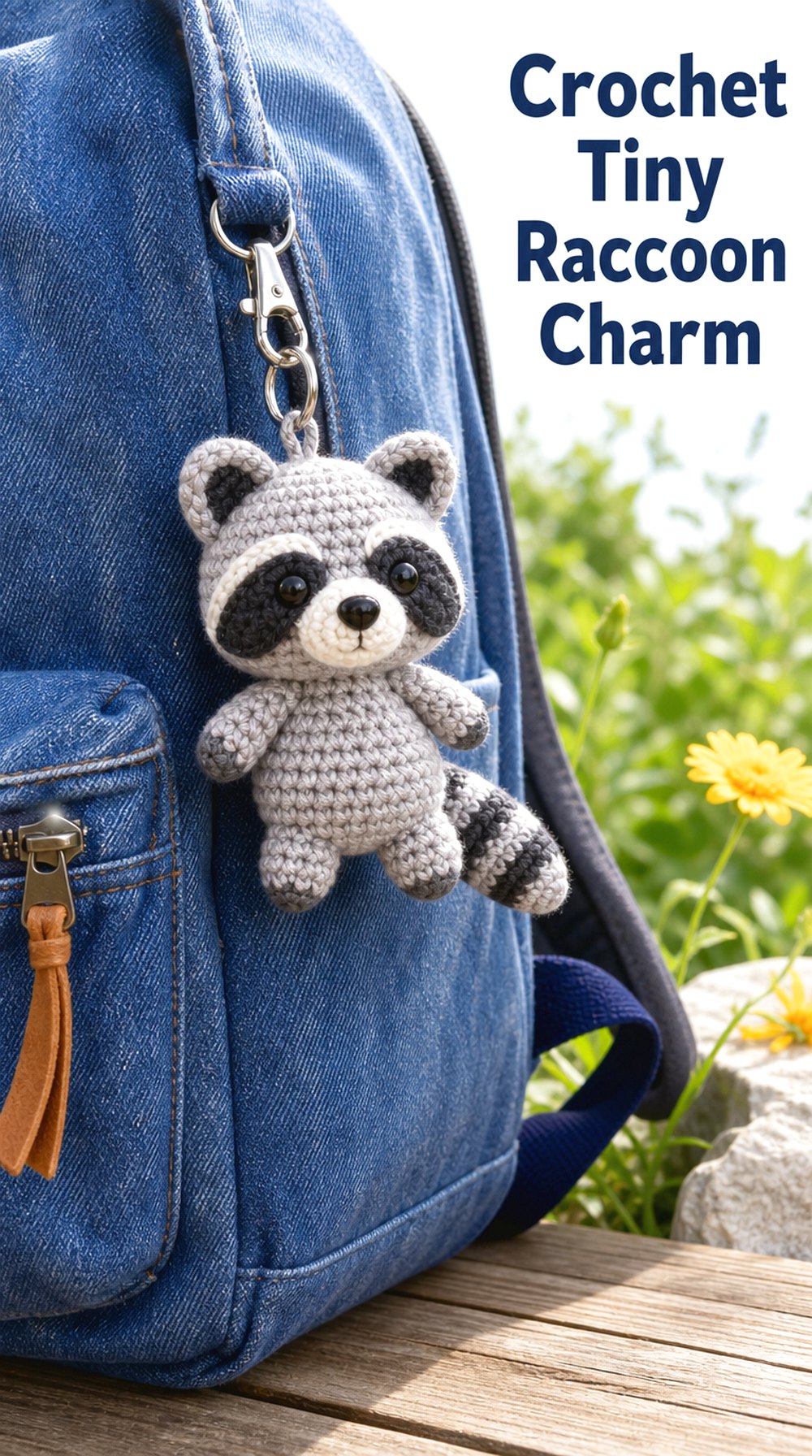 Tiny Raccoon Charm