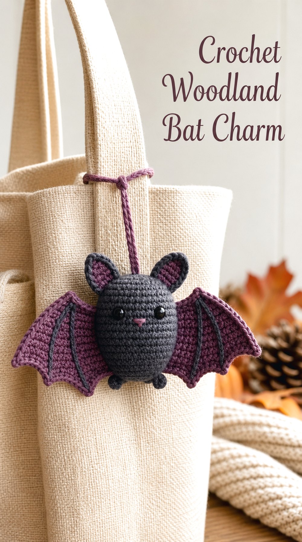 Woodland Bat Charm